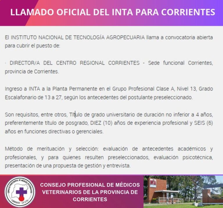 Concurso para el INTA de Corrientes